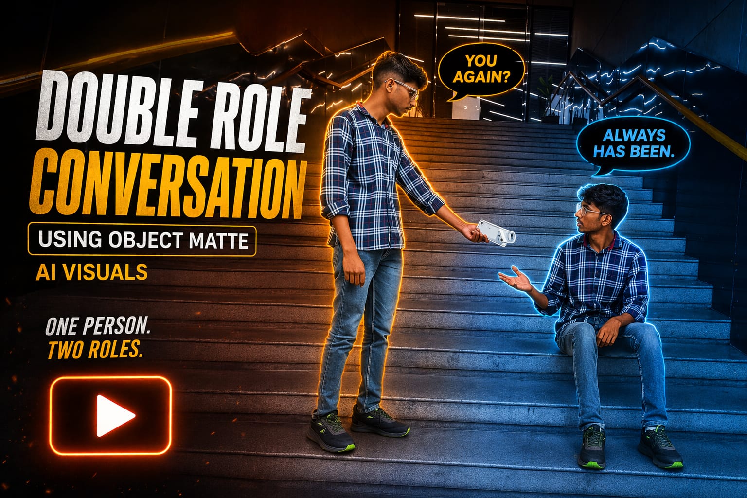 Double role effect video thumbnail